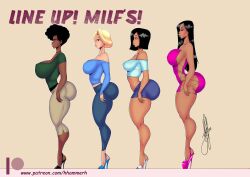 4girls ass belladonna_cortez big_ass big_breasts big_thighs bimbo black_hair blonde_hair blue_eyes breasts brown_body brown_hair brown_skin bubble_ass bubble_butt bust busty cleavage dark-skinned_female dark_skin disney disney_channel eyelashes female grace_solomon henrik-drake hhammerh high_heels hips hourglass_figure huge_ass huge_breasts kim_possible large_ass large_breasts legs light-skinned_female light_skin lips lipstick long_hair lower_body maria_renton mature mature_female milf mother narrow_waist original_character piercing platform_heels rose_load rsahnp short_hair signature sketch slutty_outfit tan_body thick thick_thighs tiny_waist traditional_media_(artwork) upper_body voluptuous wade's_mom wide_hips