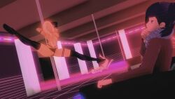 3d crossover gravity_rush jakey_stakey julianne_stingray kat_(gravity_rush) stripper_pole va-11_hall-a