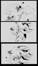 amy_rose arms_around_back arms_around_partner closed_eyes comic crying crying_with_eyes_open ear_blush ears_back ears_down eyes_half_open furry holding_partner legs_around_partner looking_down moaning monochrome open_mouth rape shadic80 shadow_the_hedgehog sitting_on_lap sonic_(series) sonic_riders sonic_the_hedgehog_(series)