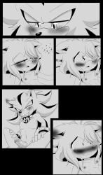 amy_rose another_round blush clenched_teeth comic ear_blush ears_down eyes_half_open furry imminent_penetration monochrome penis_on_pussy rape scared shadic80 shadow_the_hedgehog sonic_(series) sonic_riders sonic_the_hedgehog_(series) wide_eyed