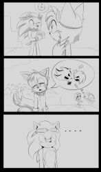 amy_rose comic furry knuckles_the_echidna monochrome rouge_the_bat shadic80 shadow_the_hedgehog sonic_(series) sonic_riders sonic_the_hedgehog sonic_the_hedgehog_(series)