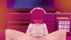 3d android blowjob blush blushing doll_joints dorothy_haze fellatio full_face_blush jakey_stakey light-skinned_male naizuri paizuri penis pov robot robot_girl two-handed_masturbation va-11_hall-a