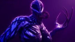 3d_(artwork) alien big_breasts black_body black_eyes breasts claws digital_media_(artwork) fan_character fangs female hi_res humanoid marvel multicolored_body nipples open_mouth simple_background solo symbiote syx_(symbiote) teeth teratophilia thekidxeno thick_thighs tongue tongue_out two_tone_body white_body