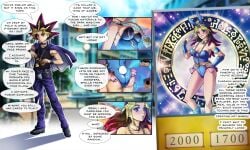 breast_expansion breasts bunny_ears bunny_girl bunnysuit cleavage english_text female female_focus gender_transformation genderswap_(mtf) large_breasts mind_control mtf_transformation navel rule_63 speech_bubble text the63rdrule thick_thighs tight_clothing transformation wide_hips yu-gi-oh! yugi_muto