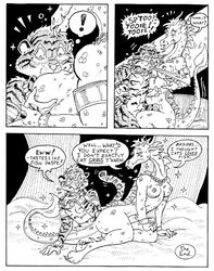 breast_fondling breastfeeding breasts dragon dragoness feline female fondling interspecies male roy_d._pounds_ii tiger