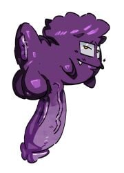 anthro anus big_penis blush blush_lines boo_(mario) genitals ghost hair huge_cock hyper hyper_genitalia hyper_penis light_anus light_penis looking_at_viewer looking_back male mario_bros nintendo penis puffy_anus purple_body solo spirit virg925 virgo_(virg925) yellow_eyes
