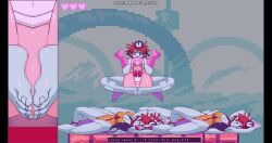 78_(tky8) bishoujo_senshi_sailor_moon breasts censored clones clothing cosplay crossdressing_male cum exposed_breasts femboy haikyun large_breasts male oppai otoko_no_ko panties pixel_art tagme video