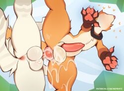 2025 anal anal_sex animal_genitalia animal_penis anthro anus artist_name balls black_collar blush blush_lines bodily_fluids brown_body brown_fur brown_paws canid canine canine_genitalia canine_penis canis claws collar collar_only cum cum_in_ass cum_inside cum_on_balls cum_on_knot cum_on_leg doggy_style duo erection femboy fox fox_(minecraft) from_behind_position fur genital_fluids genitals grass heart_symbol hi_res knot knotted_penis leaking_precum low-angle_view male male/male male_penetrated male_penetrating male_penetrating_male mammal microsoft minecraft mojang multicolored_body multicolored_fur nepentz nude orange_body orange_fur outside pale_wolf_(minecraft) pawpads paws penetration penile penile_penetration penis penis_in_ass plant precum red_penis sex sky stomach_bulge tail tan_body tan_fur text tongue tongue_out url white_body white_fur wolf wolf_(minecraft) xbox_game_studios