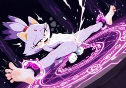 ai_generated blaze_the_cat blush bound cum_chugging feet forced_orgasm half-closed_eyes hands_behind_back handsfree_ejaculation legs_apart looking_at_pussy magic magic_bondage magic_circle magical_stimulation moaning_in_pleasure multiple_orgasms pussy pussy_ejaculation small_breasts sonic_(series) sonic_the_hedgehog_(series) splits toes_spread