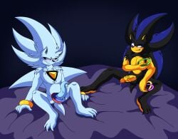 anthro duo eulipotyphlan excited genitals hedgehog hi_res male male/male mammal nazo_(sonic) nazo_the_hedgehog nazo_unleashed nude penis penis_tentacles playing seelkadoom sega someweirdnut sonic_(series) sonic_the_hedgehog_(series) tentacle
