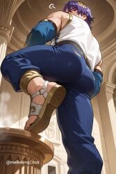 ai_generated ass_focus bara bubble_butt dr._ratio_(honkai:_star_rail) fetish gay honkai:_star_rail hot mebekingcock muscular sweaty veiny yaoi
