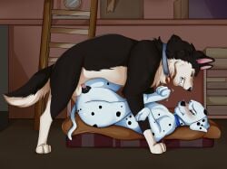 101_dalmatian_street 101_dalmatians age_difference anatomically_correct anatomically_correct_genitalia anatomically_correct_pussy animal_genitalia animal_penis blush canid canine canis collar dalmatian delilah_(101_dalmatians) disney domestic_dog duo female feral feral_on_feral from_front_position fur genitals hansel_(101_dalmatians) hi_res husky lying male male/female mammal mature_female missionary_position nordic_sled_dog older_female on_back orgasm_face penetration penis pussy sempers sex snarling spitz vaginal_penetration vaginal_penetration white_body white_fur younger_male