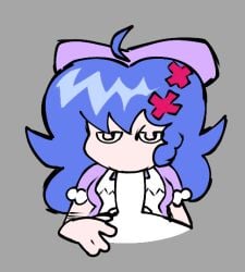 1girls artist_request blue_hair cock dick female fnf fnf_mod friday_night_funkin friday_night_funkin_mod grey_background moana_melville oc oral oral_sex original_character sucking sucking_penis tagme white_eyes white_skin