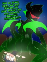 2025 ajaw_(genshin_impact) anthro anthro_penetrated ass ass_up big_ass bigger_male black_scales colossal_ass cowgirl_position dragon english_text gay genshin_impact grass hoyoverse huge_ass human human_on_anthro humanoid jembbrowm kinich_(genshin_impact) legs_spread male massive_ass mihoyo night night_sky outside quick_drawing size_difference smaller_male sweat sweating tail teasing text wings yaoi