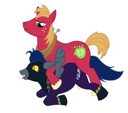 ambiguous_gender big_macintosh_(mlp) earth_pony feral feral_only friendship_is_magic furry furry_only goggles green_eyes hooves horse male my_little_pony pegasus pony shadowbolts_(mlp) straight_hair wings