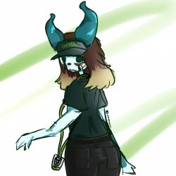 2d dakota_(imperilorso horns imperilorso looking_at_viewer nonbinary original_character safe_for_work uniform white_skin