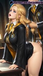 1boy 1girls 2025 ai_generated artist_name belt blue_eyes book braid clothed_sex electroworld female fucking harry_potter harry_potter:_hogwarts_mystery hi_res high_quality high_resolution highres intercourse jacket long_hair long_sleeves love_making open_mouth patreon patreon_username penetration penny_haywood sex sexual_intercourse stable_diffusion straight watermark