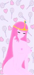 adventure_time bubble_butt bubble_gum candy candy_girl crown pink_hair pink_nipples princess princess_bubblegum thick_thighs