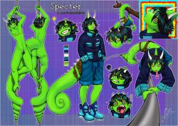 absurd_res animal_humanoid armpit_hair big_clitoris body_hair chameleon chameleon_humanoid clitoris cuntboy dancing fan_character genitals hi_res humanoid hypnotic_eyes intersex lizard lizard_humanoid mastectomy_scar model_sheet natt333 pole pole_dancing pubes reptile reptile_humanoid scalie scalie_humanoid scar signature solo