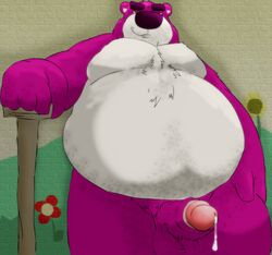 1boy balls bear chubby disney fat lotso male male_only penis pixar precum solo testicles toy_story toy_story_3