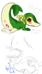 blush chincheta clitoris cum female high_resolution interspecies pokemon pokemon_(species) pokephilia size_difference snivy tongue