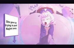 ass_ripple coaxel condom_balloon cucked_by_femboy cuckold femboy femboy_on_female giant_ass huge_cock hyper hyper_ass hyper_balls hyper_penis komi-san_wa_komyushou_desu komi_shouko ntr osana_najimi thighhighs