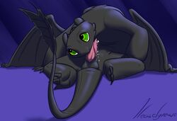 autofellatio black dragon fellatio feral green_eyes how_to_train_your_dragon male male_only masturbation oral oral_sex penis sex sheath solo tapering_penis testicles tongue toothless weaselgrease wings