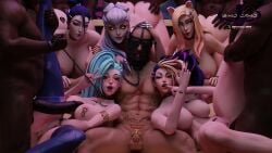 3d 5girls ahri akali big_breasts big_penis blacked blonde_hair blue_eyes blue_hair blush branding breast_tattoo breasts cage chastity chastity_cage choker collar cuckold cum cum_in_pussy cum_on_chest dark-skinned_male doggy_style ear_piercing earrings evelynn face_tattoo female fox_ears gino_cano_(artist) huge_ass huge_breasts humiliation k/da_ahri k/da_all_out_ahri k/da_all_out_akali k/da_all_out_evelynn k/da_all_out_kai'sa k/da_all_out_seraphine k/da_all_out_series k/da_series kai'sa large_cock league_of_legends leash light-skinned_female light_skin long_hair long_nails looking_at_viewer middle_finger multicolored_hair muscular_male open_mouth ponytail purple_hair qos qos_tattoo queen_of_spades riot_games self_upload seraphine_(league_of_legends) sex signature tagme tail tattoo thick tied_hair voluptuous watch wide_hips