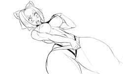anythinggoes big_breasts big_thighs bitch blazblue female female_only imminent_death imminent_rape makoto_nanaya medium_breasts revealing_clothes short_hair small_waist tagme