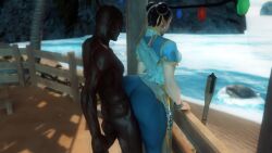 1boy 1girls 3d animated chun-li damarmau dark-skinned_male doggy_style female_orgasm sex shaking_orgasm street_fighter street_fighter_6 tagme thick_thighs video virt-a-mate virtamate