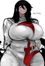 big_breasts how_to_date_an_entity_(and_stay_alive) huge_breasts long_hair looking_at_viewer mrs_(how_to_date_an_entity_(and_stay_alive) rrrroch1