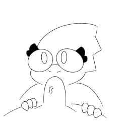 2d_animation alphys animated anthro bodily_fluids cum cum_in_mouth cum_inside duo eyewear fellatio female frame_by_frame genital_fluids genitals glasses humanoid_genitalia humanoid_penis male male/female nude oral penile penis sex susfortressa undertale undertale_(series)