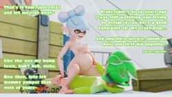 1boy 1girls 3840x2160 3d agent_4_(splatoon) blender blender_cycles boots breasts cowgirl_position cuttlefrsh_(splatoon) dialogue earrings eyelashes female female_on_top gold_eyes green_hair hand_on_belly hand_on_leg headgear headphones holding_belly inkling inkling_boy inkling_girl inkloving jacket laying_down laying_on_back looking_at_partner male male_agent_4_(splatoon) marie_(splatoon) marie_(wo262) mole mole_under_eye pregnant pregnant_belly pregnant_female pregnant_sex riding riding_penis short_hair smiling smiling_at_partner splatoon squid_sisters sweat tentacle tentacle_hair white_hair wo262_(3d_model_style)