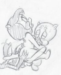 2025 ambiguous_penetration anatid anseriform anthro ass avian balls beak bird black_body black_eyes black_hair blush bodily_fluids breasts closed_eyes daffy_duck domestic_pig duck female genitals group hair hi_res ketchup_entertainment looney_tunes male male/female mammal nude oral orgasm penetration penis petunia_pig porky_pig sketch suid suine sus_(pig) sweat sweatdrop takeshi1000 teeth_showing the_day_the_earth_blew_up:_a_looney_tunes_movie tongue tongue_out trio warner_bros warner_bros._animation warner_brothers