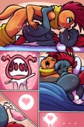 2025 2:3 3_toes 4_fingers :3 absurd_res after_kiss after_sex ahe_gao annoyed anthro anthro_on_anthro anthro_penetrated anthro_penetrating anthro_penetrating_anthro anthrofied anus anvil_position areola arm_support ass athletic athletic_anthro athletic_female athletic_male bangs bed bed_covers bedding bedroom bent_legs between_legs biped black_eyebrows black_nose black_outline blanket blush bodily_fluids bottomwear bottomwear_down breasts brown_body brown_countershading caressing_face cheek_tuft claws close-up closed_eyes closed_smile clothed clothed_sex clothing comic_panel countershade_torso countershading cum cum_drip cum_from_pussy cum_in_pussy cum_in_uterus cum_inside cum_on_bed cum_on_body cum_on_butt cum_on_partner cum_on_penis cum_on_self cum_splatter cum_strand cumshot cutaway cute_fangs dark_areola dark_eyelids dark_nipples detailed_background digital_drawing_(artwork) digital_media_(artwork) dripping duo ear_piercing ear_ring ejaculation ellipsis erection excessive_cum excessive_genital_fluids exhausted extended_legs eye_contact eye_roll eyebrows eyelashes facial_tuft fan_character fang_the_weavile fangs feet female female_anthro female_on_bottom female_penetrated finger_claws fingers flustered forehead_gem forward_arm_support from_front_position front_view fur furniture gambit_the_scrafty gem generation_4_pokemon generation_5_pokemon genital_close-up genital_fluids genitals hair hair_over_eye half-closed_eyes hand_on_cheek hand_on_face hand_on_hip hand_on_leg happy happy_sex head_tuft heart_symbol hi_res hindpaw holding_another holding_partner hybrid_genitalia hybrid_penis imminent_cumshot imminent_orgasm impact_lines impatient inside internal interspecies intimate jewelry knees_pulled_up knot larger_on_top leaking leaking_cum legs_up looking_at_another looking_at_partner looking_pleasured looking_up love loving_gaze lying male male/female male_anthro male_on_top mammal medium_breasts midriff mohawk mouth_closed narrowed_eyes neck_tuft nintendo nude on_back on_bed on_bottom on_side on_top open_mouth open_smile orgasm orgasm_face outline oversized_bottomwear oversized_clothing oversized_pants ovum ovum_with_heart pants pants_down partially_clothed paws penetration penile penile_penetration penile_spines penis penis_close-up penis_in_pussy piercing pillow pink_penis plantigrade pokemon pokemon_(species) pokemorph pussy raised_eyebrows raised_inner_eyebrows raised_tail rear_view red_eyes red_hair red_tail relaxing reptile ring_piercing romantic romantic_couple saliva saliva_string scalie scarf scrafty sex sharp_teeth side_view sleeping smaller_on_bottom smile snaggle_tooth spunkubus tail tail_tuft teeth thick_eyelashes toe_claws toes tongue tongue_out tuft uterus vaginal_fluids vaginal_penetration vaginal_penetration weavile white_claws yellow_scarf