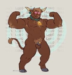 2025 anthro armpit_hair ass balls barbell_piercing bodily_fluids body_hair bovid bovine cattle chastity_cage chastity_device chest_hair closetvoid cloven_hooves collar cowbell_collar cross-eyed drooling ear_piercing ear_tag english_text facial_piercing flexing flexing_bicep flexing_both_biceps genitals glowing glowing_eyes hair half-closed_eyes hi_res hooves horn hypnosis male mammal mantra mind_control muscular muscular_male narrowed_eyes navel nipple_barbell nipple_piercing nipples nose_piercing nose_ring nude open_mouth open_smile pecs penis piercing pubes ring_piercing ringed_eyes saliva simple_background smile solo spiral standing submissive submissive_male text