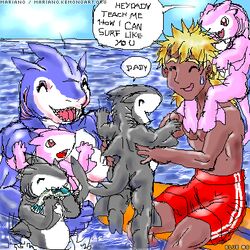 anthro caribbean_blue female human interspecies male male_human/female_anthro mariano marine sea shark size_difference wholesome