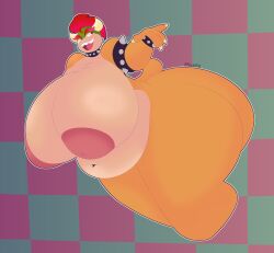 big_ass big_breasts bowser breasts excessive_size female female_bowser genderswap_(mtf) huge_ass huge_breasts mario_(series) nude rule_63 tagme thick_thighs voctopie