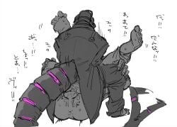 2boys anal anal_sex backsack balls bondrewd clothed_sex cum_in_ass cum_inside feet_up gay gueira helmet made_in_abyss male male_only mating_press mechanical_tail restricted_palette squatting tail takenoko_(pixiv) yaoi