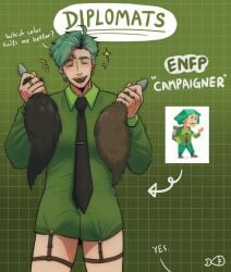 buttplug buttplug_tail clothed doodlefish75 enfp green_hair male male_only mbti rule_63