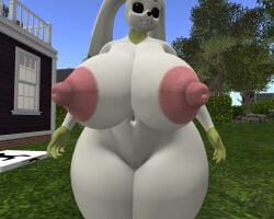 3d big_breasts breasts female tagme terriermon thick_thighs wide_hips