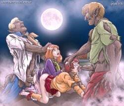 2boys 2girls blowjob bondage cum cum_in_mouth cum_inside daphne_blake doggy_style erenisch fellatio female fred_jones interspecies male/female monster multiple_girls orgy rape scooby-doo sex shaggy_rogers velma_dinkley werewolf