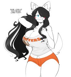 anthro anthro_only big_breasts blue_eyes edit furry furry_only hooters huge_breasts maggie_applebee white_fur