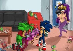 anthro brother brother_and_sister brother_penetrating_sister electronics exposed_torso footwear handwear humanoid incest incest_gangbang manic_the_hedgehog milf mother mother_and_child mother_and_daughter mother_and_son omegazuel orgy queen_aleena recording sega sister sonia_the_hedgehog sonic_(series) sonic_the_hedgehog sonic_the_hedgehog_(series) sonic_underground spitroast