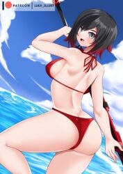 ass beach bikini luex ruby_rose rwby