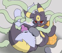 . animated black_body bodily_fluids cum duo eeveelution feral foot_on_face genital_fluids male male/male mevil nintendo open_mouth penetration penile penile_penetration pokémon_(species) pokemon pokemon_(species) red_eyes tentacle umbreon video_games