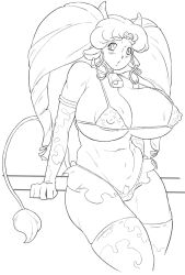 1girls big_breasts bikini bishoujo_senshi_sailor_moon chibi_usa female female_focus female_only gibberish_(artist) huge_breasts large_breasts line_art long_hair looking_at_viewer pubic_hair sailor_chibi_moon stockings swimsuit thick_thighs twintails voluptuous