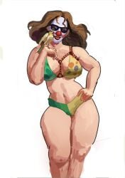 bebey_(streamer) big_breasts brown_hair clown clown_girl clown_makeup clown_nose clussy clussy_bebs red_nose rule_63 streamer sunglasses thick thick_thighs youtuber деградач насипа_сарымсакова