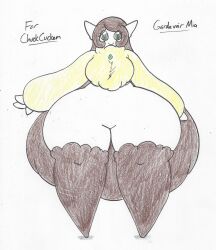 big_ass brown_hair chasey_ultra_beast_goodra gardevoir looking_at_viewer pokemon pokemon_(species) standing strawberry_cream_goodra tagme tagme_(artist) wide_hips wolfespada