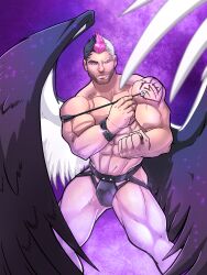 arrow blitzturner bulge eros_(mythology) greek_mythology jockstrap male male_only muscles muscular muscular_male valentine's_day wings